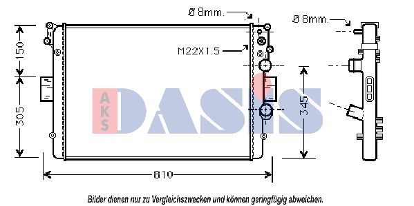 AKS DASIS radiatorius, variklio aušinimas 400820N